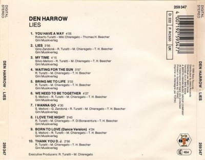 Den Harrow - Lies (1988) (Lossless)