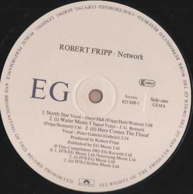 Robert Fripp - Network 1985 (Vinyl Rip 24/96) Lossless