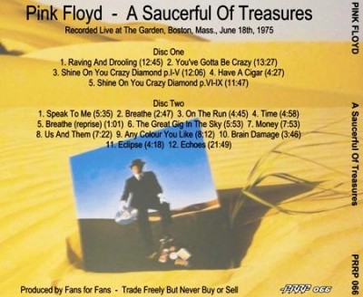 Pink Floyd - A Saucerful Of Treasures (1975) [2CD Bootleg 2012] Lossless