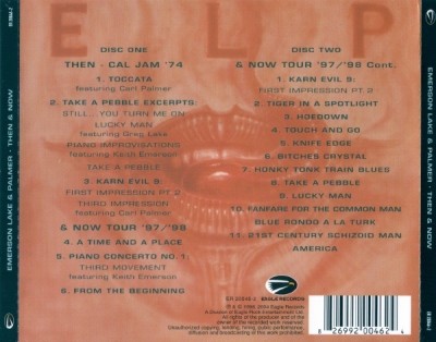 Emerson Lake & Palmer - Then & Now (Live 2CD) 1998 Lossless