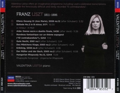 Valentina Lisitsa - Valentina Lisitsa plays Liszt (2013) Lossless+Mp3