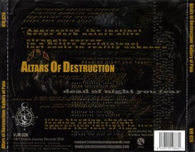 Altars Of Destruction - Gallery Of Pain (2010) (Lossless + MP3)