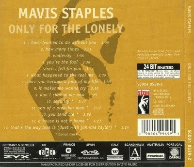 Mavis Staples - Only For The Lonely 1970 (2001) Lossless