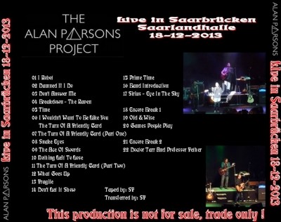 The Alan Parsons Live Project - Saarlandhalle, Saarbrucken, Germany Dec 18, (2013) (Lossless)