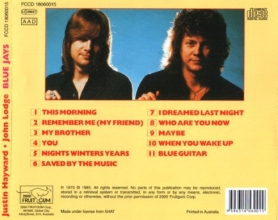 Justin Hayward / John Lodge - Blue Jays 1975 (FruitGum Corp. 2000) Lossless