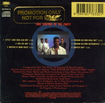 B.G. The Prince Of Rap - Take Control Of Party! [Promo] (1991) (Lossless+mp3)