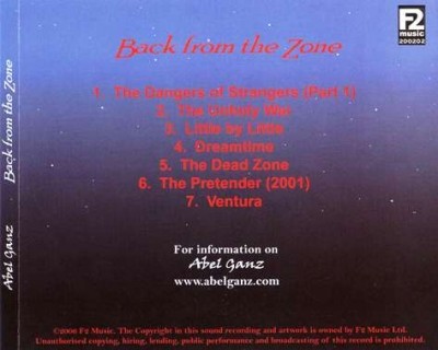 Abel Ganz - Back From The Zone 2002 (F2 Music 2006) Lossless