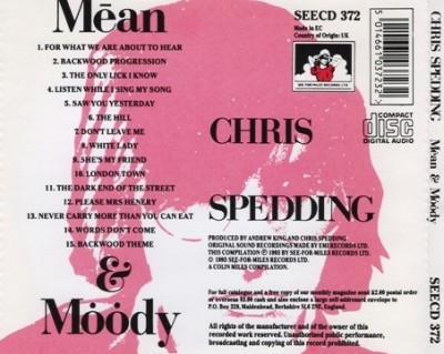 Chris Spedding - Mean And Moody (1993) Lossless