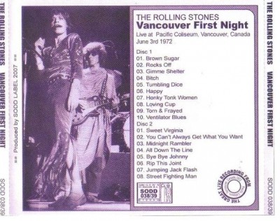 The Rolling Stones - Vancouver First Night (1972)