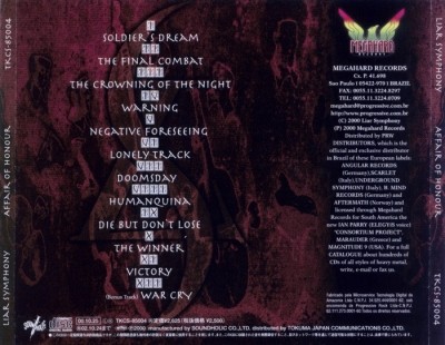 Liar Symphony - Affair Of Honour (2000)