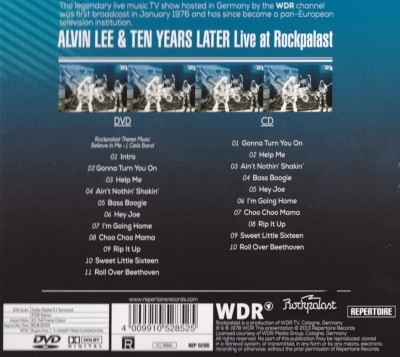 Alvin Lee & Ten Years Later - Live At Rockpalast [1978](2013) DVD