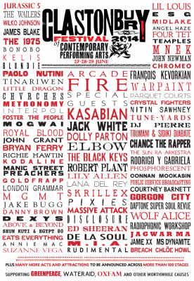  Glastonbury 2014: Robert Plant, Jack White, Arcade Fire...