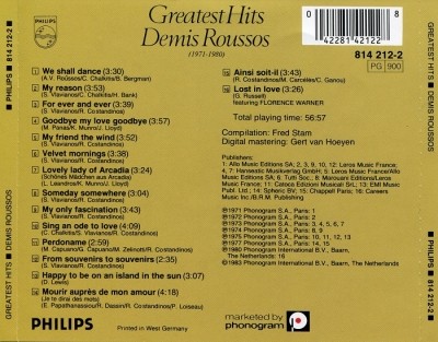 Demis Roussos - Greatest Hits (1983) Lossless