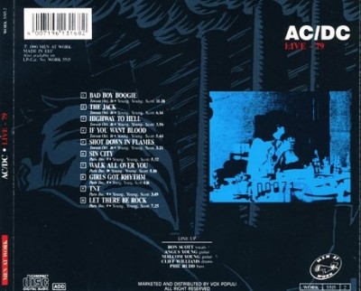 AC-DC - Live-79 (Bootleg/Men At Work 1990) Lossless