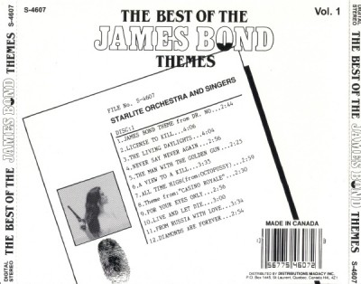 Starlite Orchestra And Singers - The Best Of The James Bond Themes Vol.1 & Vol.2 (1992) Lossless