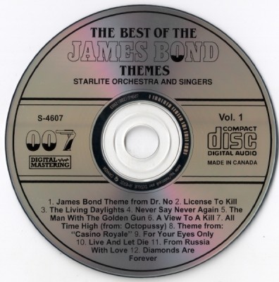 Starlite Orchestra And Singers - The Best Of The James Bond Themes Vol.1 & Vol.2 (1992) Lossless