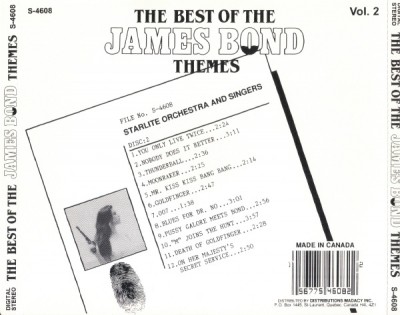 Starlite Orchestra And Singers - The Best Of The James Bond Themes Vol.1 & Vol.2 (1992) Lossless