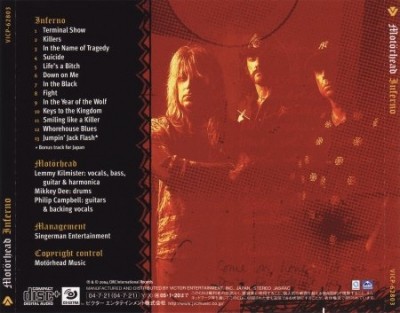 Motorhead - Inferno [Japanese Edition] (2004) (Lossless)