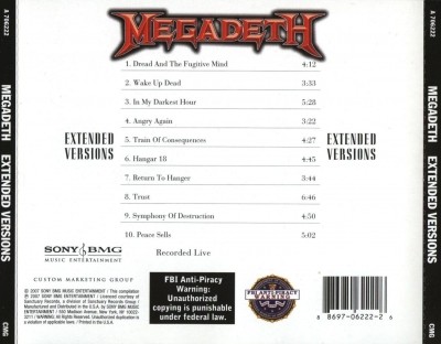 Megadeth - Extended Versions 2007