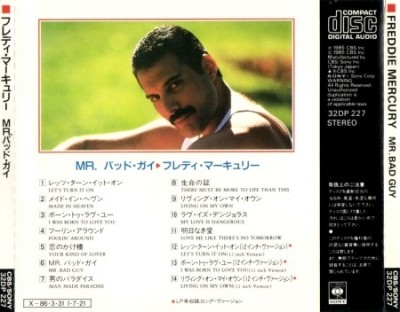 Freddie Mercury - Mr.Bad Guy [Japanese Edition] (1985) (Lossless)