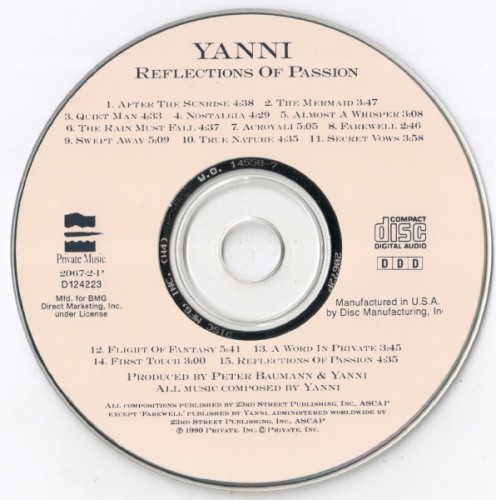 Yanni - Reflections Of Passion 1990 (Lossless + mp3)