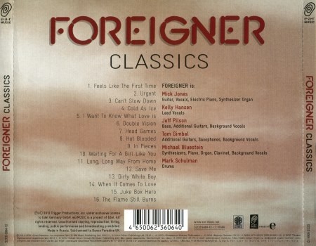 Foreigner - Classics (2012) (Lossless)