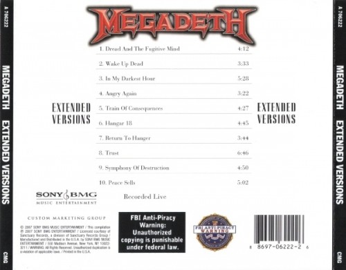 Megadeth - Extended Versions 2007 (Lossless + mp3)