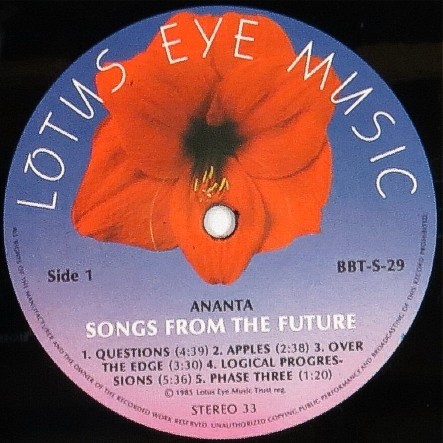 Ananta  Songs From The Future 1980