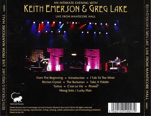 Keith Emerson & Greg Lake - Live From Manticore Hall (2014) 	  