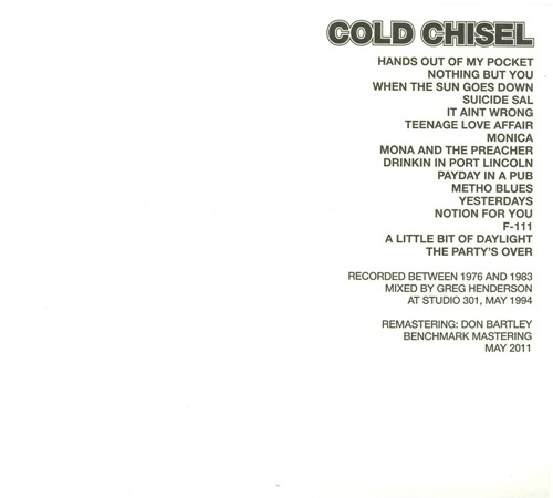 Cold Chisel - Teenage Love 2011 (Collectors Edition)