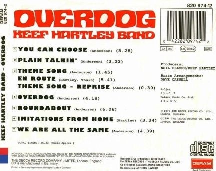 Keef Hartley Band - Overdog (1971) [Reissue 1994] Lossless