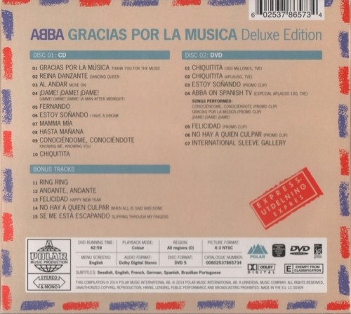 ABBA - Gracias Por La Musica [2014 40th Anniversary Polar Remaster, Deluxe Edition] Lossless