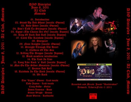 Dio Disciples - June 8 2011 A2 Club, Moscow (2011) (Bootleg)