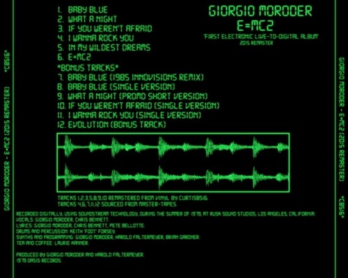 Giorgio Moroder - E=MC2 [Remaster] (2015) (Lossless+mp3)