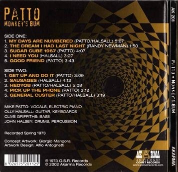 Patto - Monkey's Bum 1973 (Akarma 2002) Lossless