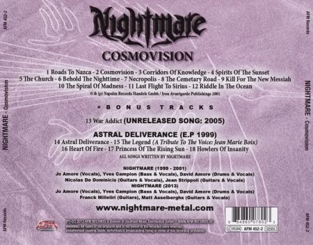 Nightmare - Cosmovision (2001) [2013] (Lossless)