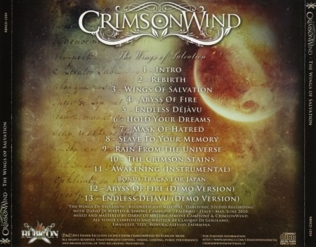 Crimson Wind - The Wings Of Salvation [Limited + Japanese Edition] (2011) (Lossless)