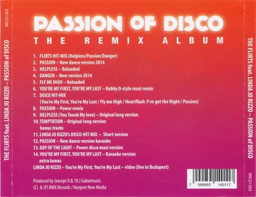 The Flirts Feat. Linda Jo Rizzo - Passion Of Disco [The Remix Album] (2014) (Lossless+mp3)