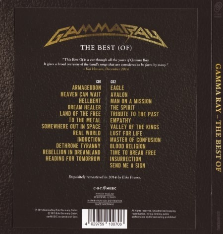 Gamma Ray - The Best Of [2CD] (2015) (Lossless)