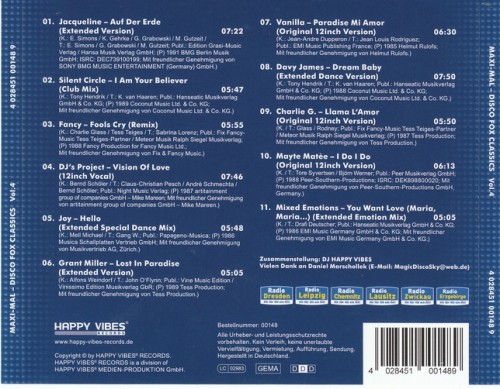 VA - Maxi-Mal - Disco Fox Classics Vol. 4 (2008) (Lossless+mp3)