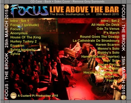 Focus - Live Above The Bar [Bootleg] (2015) (Lossless+mp3)