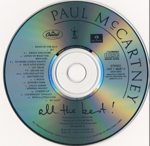 Paul McCartney - All The Best! 1987 (Lossless + mp3)