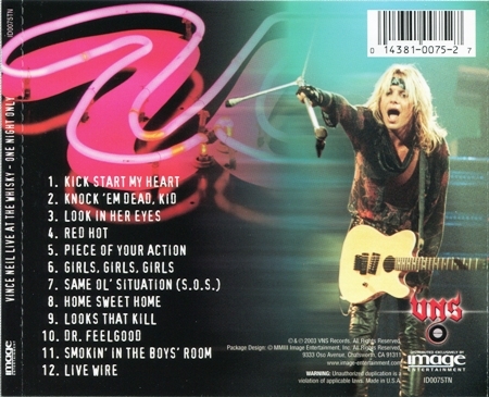 Vince Neil - One Night Only: Live At The Whisky (2003) Lossless