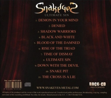 SnakeyeS - Ultimate Sin (2015) (Lossless)