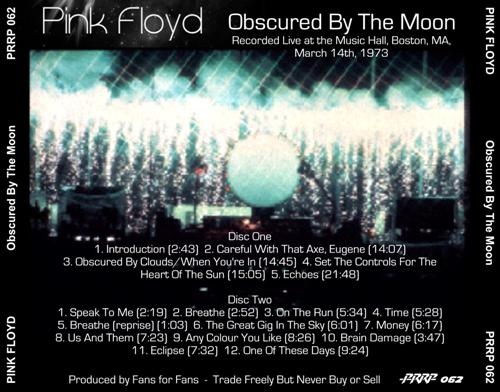 Pink Floyd - Obscured By The Moon 1973 (Bootleg)