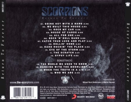 Scorpions - Return To Forever [Limitd Dlu dition] (2015) (Lossless)