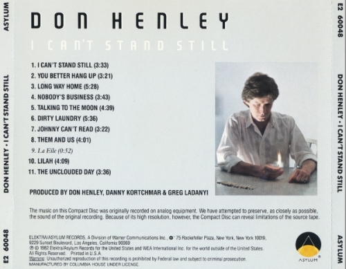 Don Henley - I Can't Stand Still (1982) [1989] Lossless + mp3