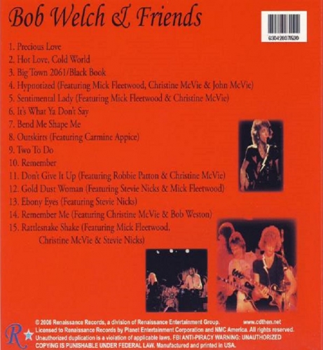 Bob Welch and Friends - Live From the Roxy 1981 (2004)