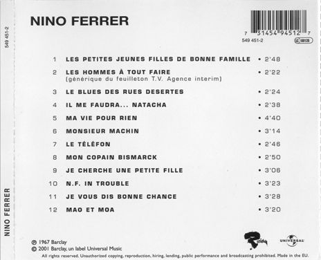 Nino Ferrer - Nino Ferrer 1967 (Barclay 2001) Lossless