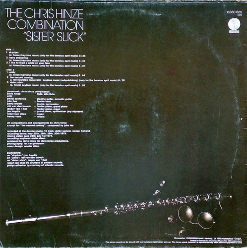 The Chris Hinze Combination - Sister Slick 1974